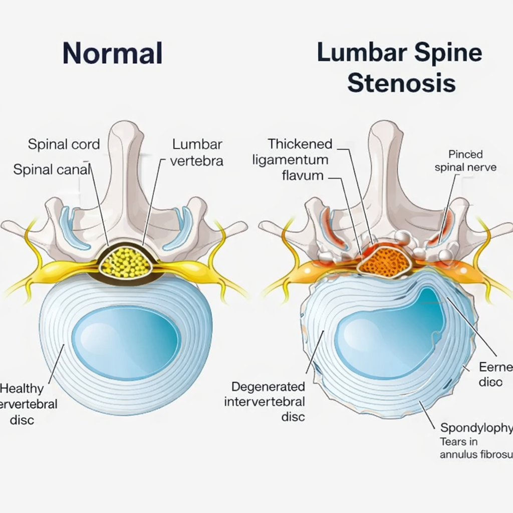 Normal vs Spinal Canal Stenosis